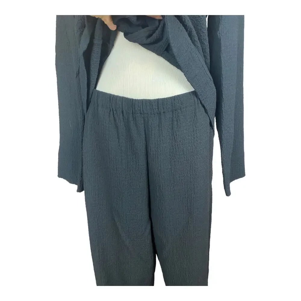 Orvis Black Crepe 2 Piece Long Sleeve Jacket and Pants Travel set Size Small - Picture 5 of 11